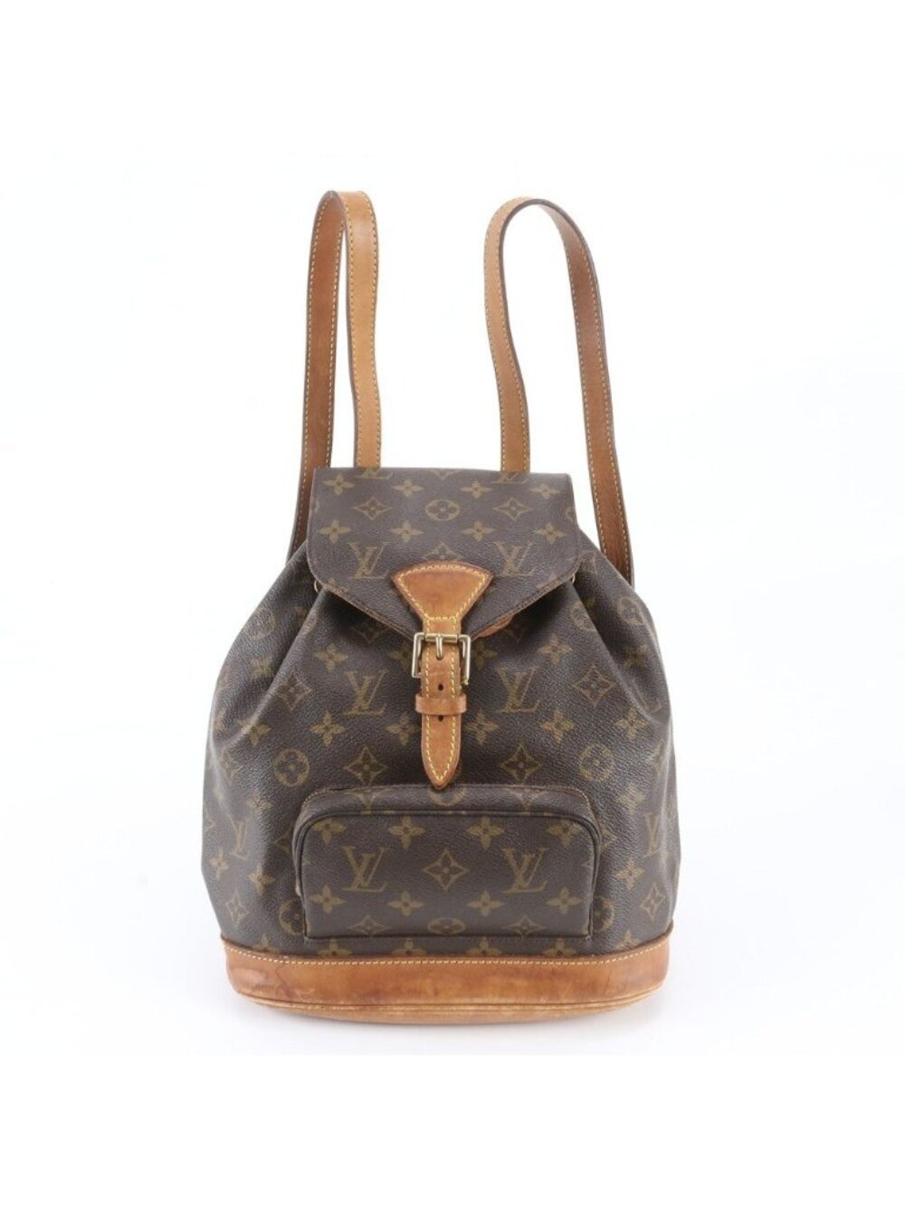 Louis Vuitton Monogram Montsouris MM Leather Backpack Shoulder Bag